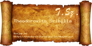 Theodorovits Szibilla névjegykártya